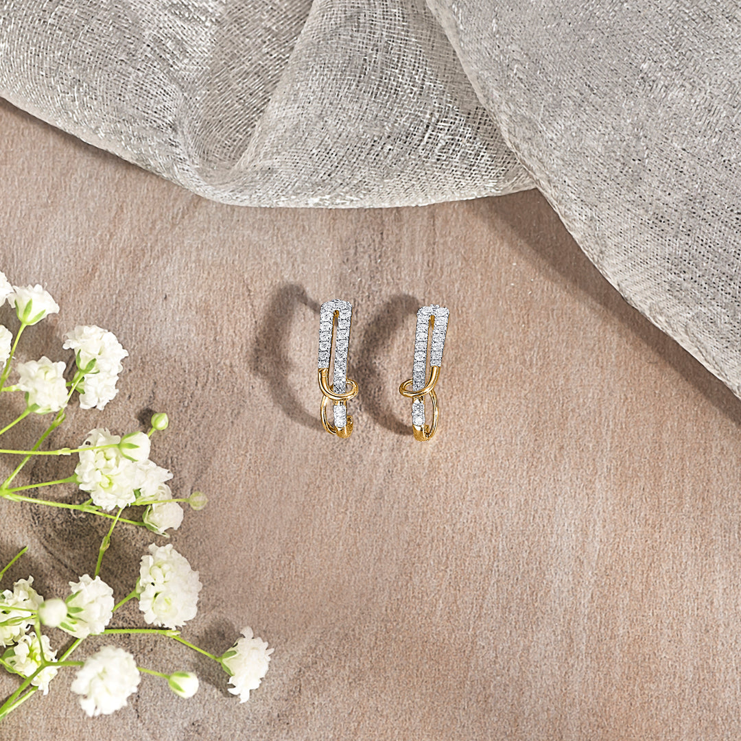 Liora Trail Gold & Diamond Hoops & Huggies Earring
