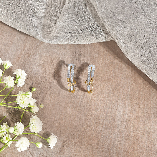 Liora Trail Gold & Diamond Hoops & Huggies Earring