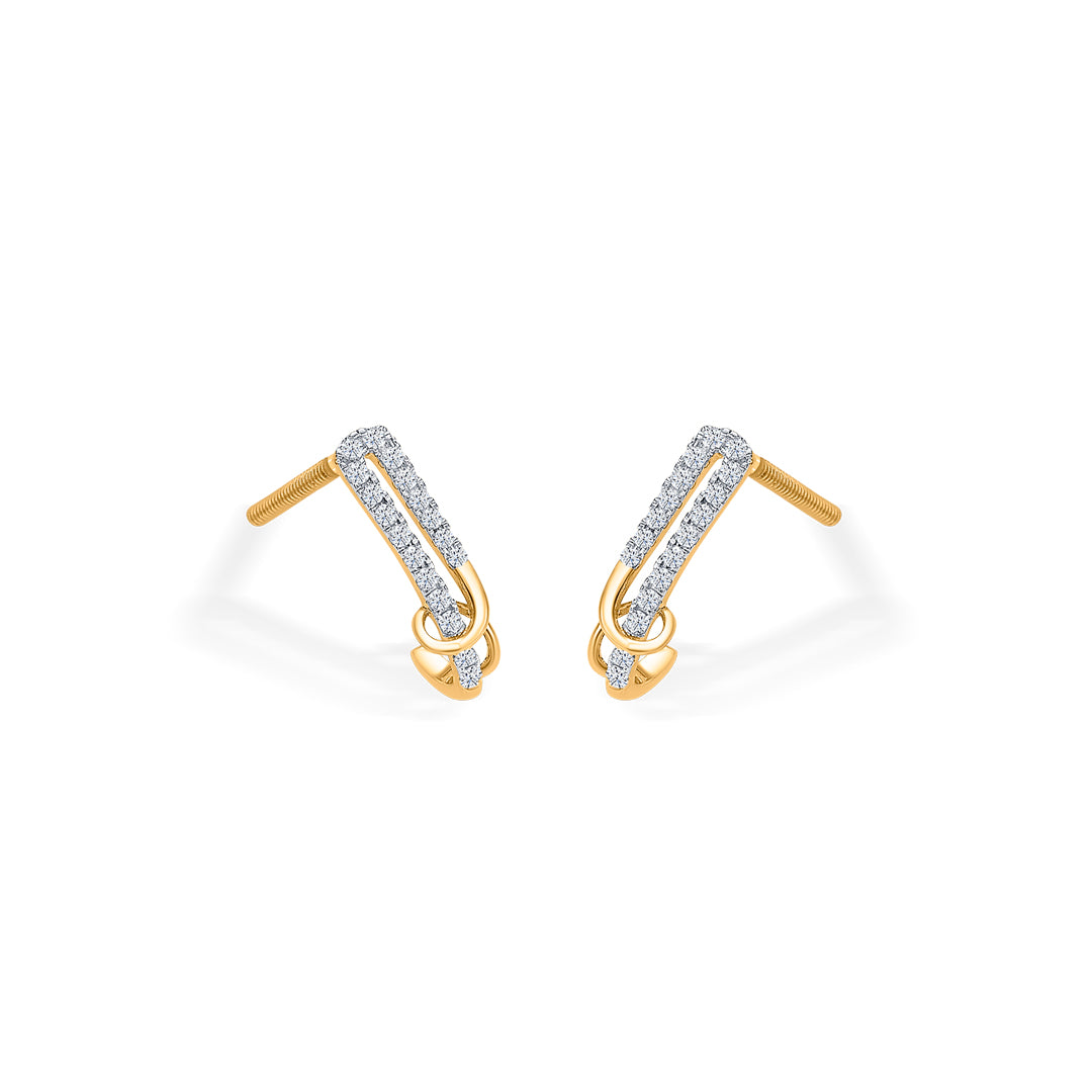 liora trail gold & diamond hoops & huggies earring