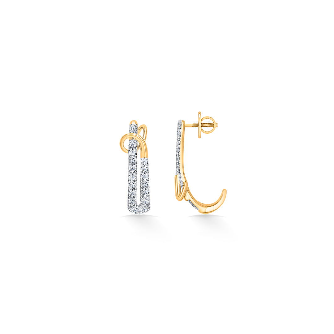 liora trail gold & diamond hoops & huggies earring