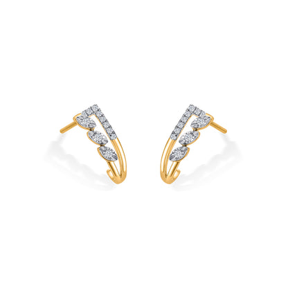 Lux Gold & Diamond Hoops & Huggies Earring For Women
