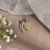 Serene Sweep Gold & Diamond Hoops & Huggies Earring