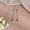 Dewline Drops Gold & Diamond Drops & Dangler Earring