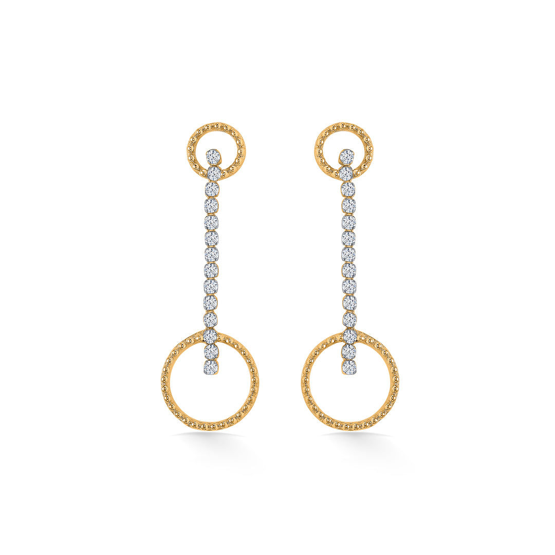 Opal Gold & Diamond Drops & Dangler Earring For Women