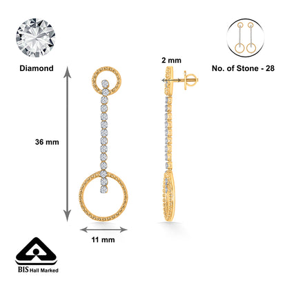 Opal Gold & Diamond Drops & Dangler Earring For Women