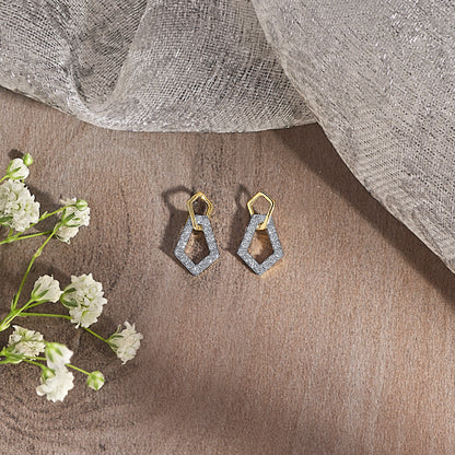 Gleam Gold & Diamond Stud Earring For Women