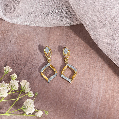 Seraphic Gold & Diamond Drops & Dangler Earring For Women