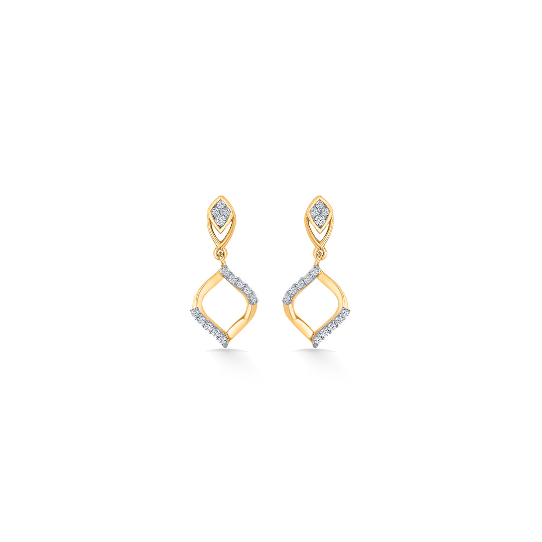 Seraphic Gold & Diamond Drops & Dangler Earring For Women