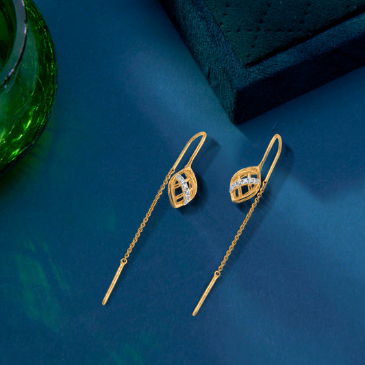 Tropical Touch Gold & Diamond Earring for Women