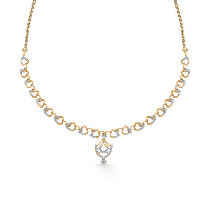 Circle Muse Gold & Diamond Short Necklace