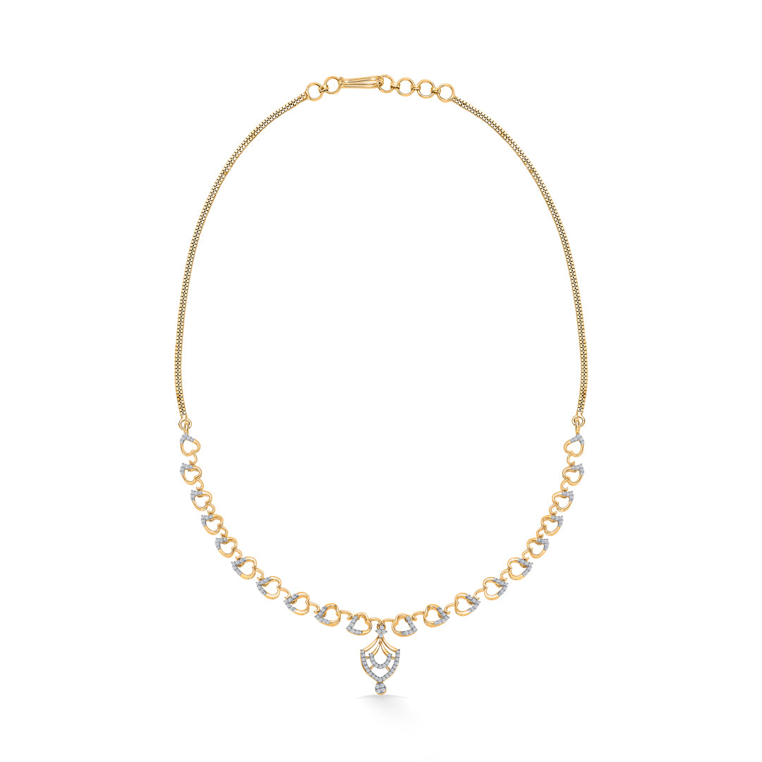 Circle Muse Gold & Diamond Short Necklace