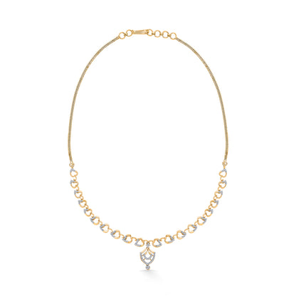 Circle Muse Gold & Diamond Short Necklace