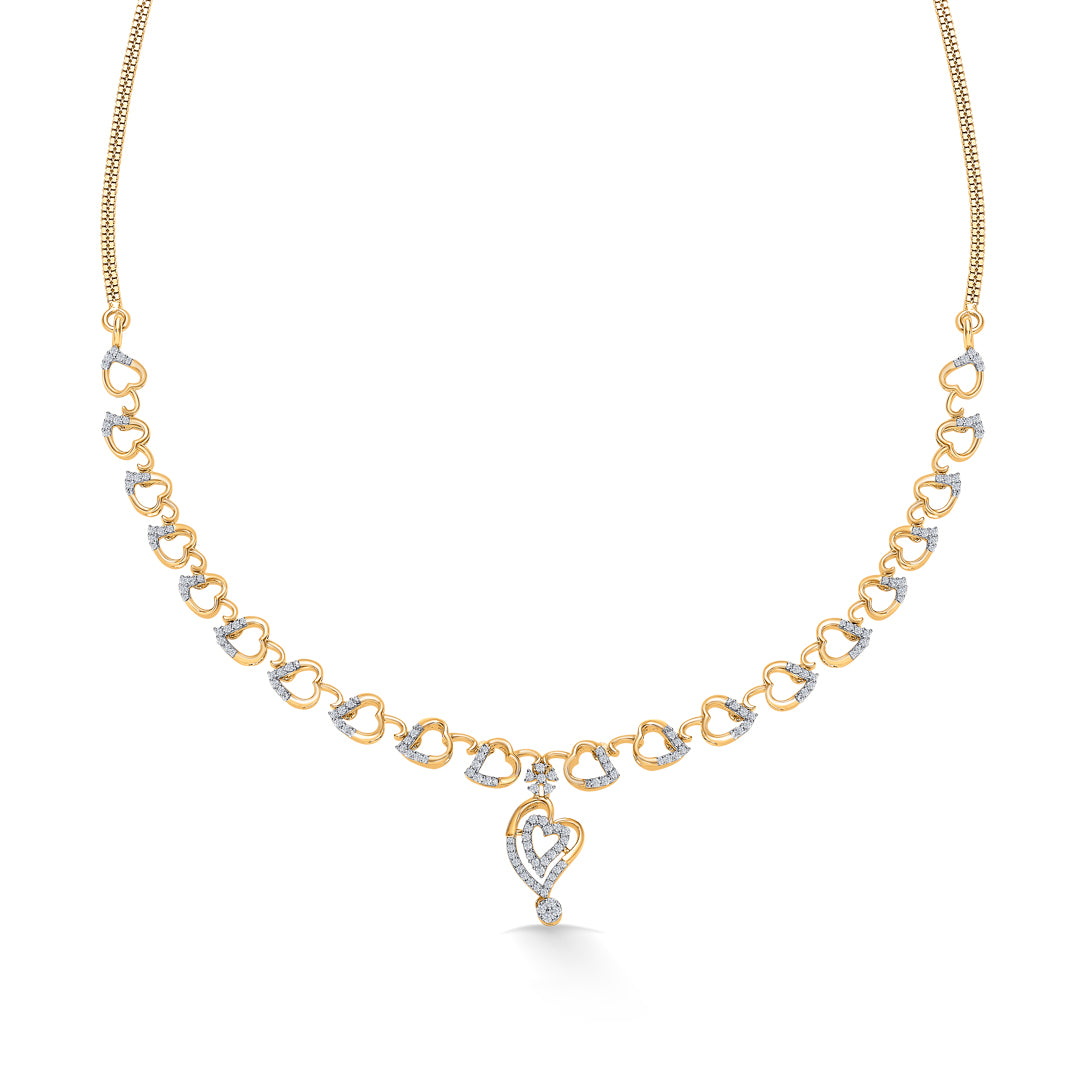 round reverie gold & diamond short necklace