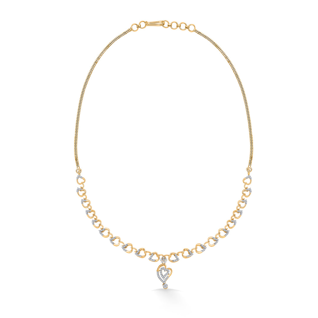 Round Reverie Gold & Diamond Short Necklace