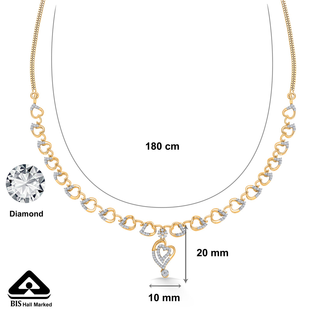 round reverie gold & diamond short necklace