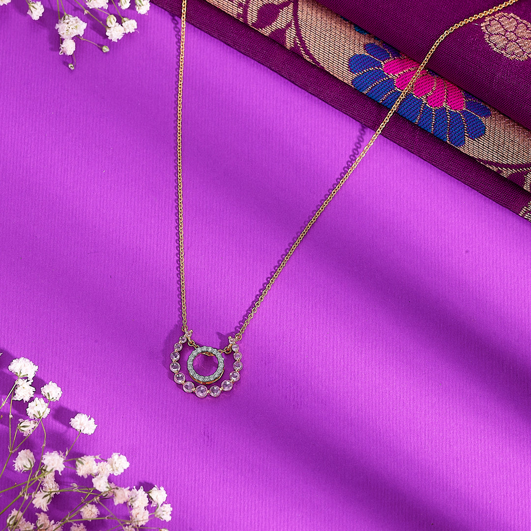 Globes Gold & Diamond Modern Necklace For Women