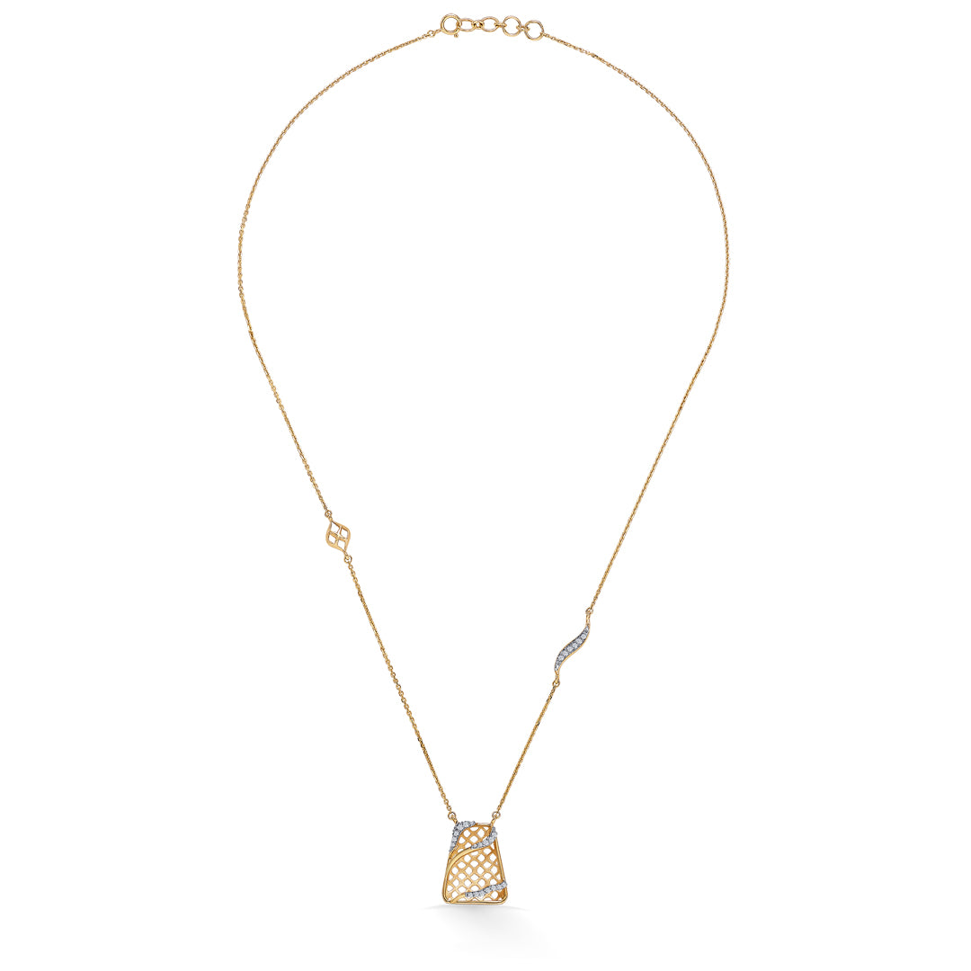 Charm Gold & Diamond Modern Necklace For Women
