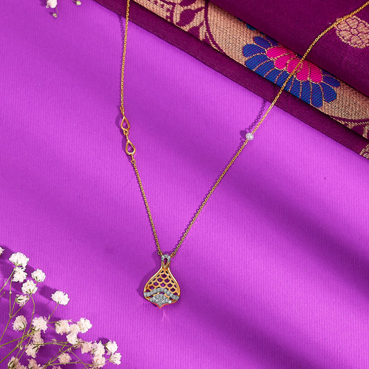 Gleam Gold & Diamond Modern Necklace For Women