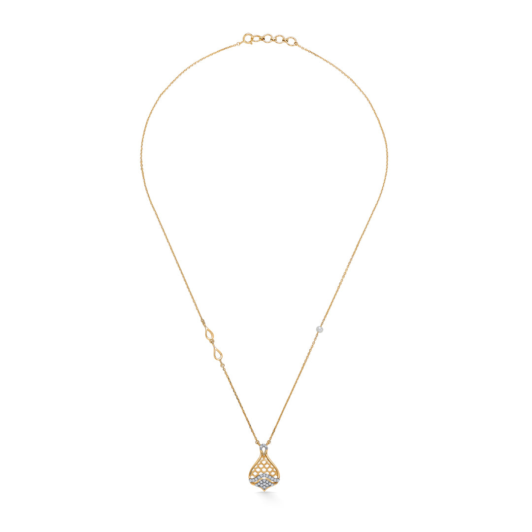 Gleam Gold & Diamond Modern Necklace For Women