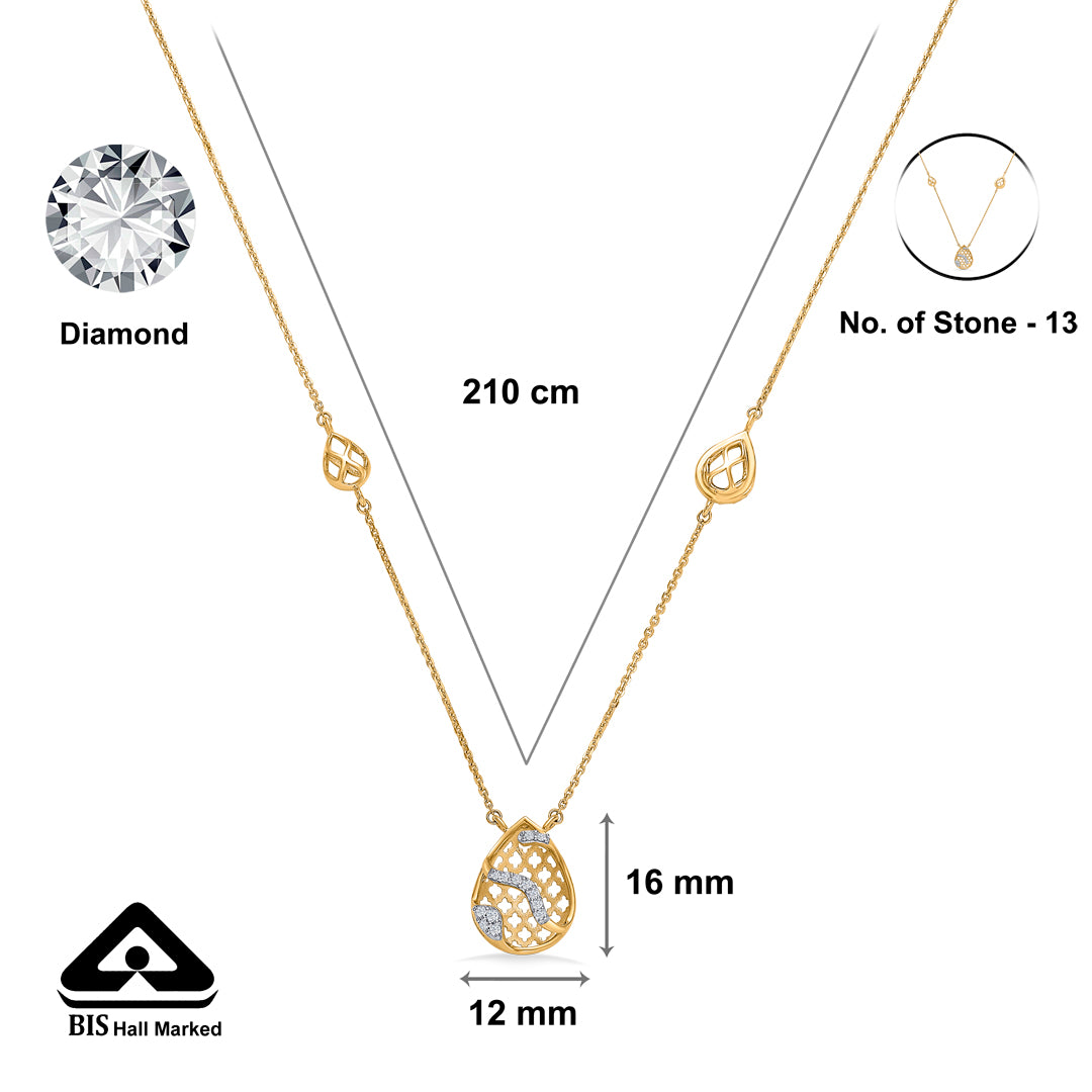 drop of dawn gold & diamond modern mangalsutra