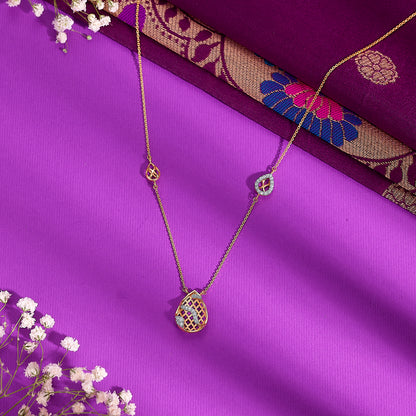 Drop of Dawn Gold & Diamond Modern Mangalsutra