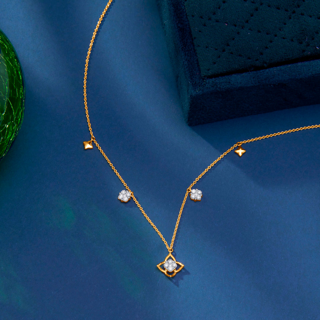 Boundless Shine Gold & Diamond Necklace for Women