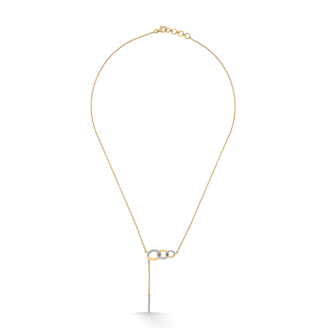 Charming Dewline Gold & Diamond Necklace for Women