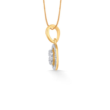 Noble Shine Gold & Diamond Classic Pendant For Women