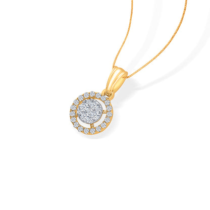 Noble Shine Gold & Diamond Classic Pendant For Women
