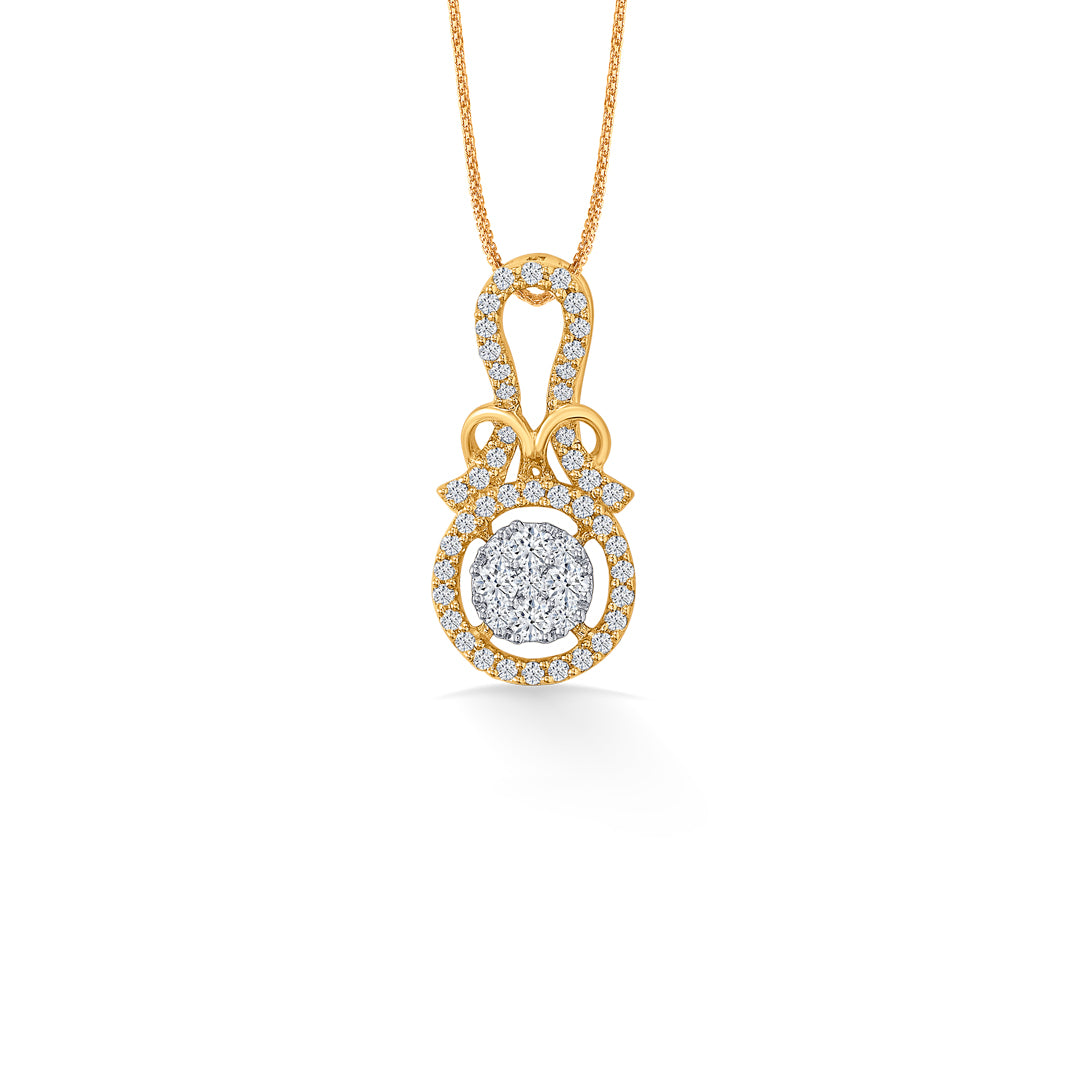 Classic Radiance Gold & Diamond Classic Pendant For Women