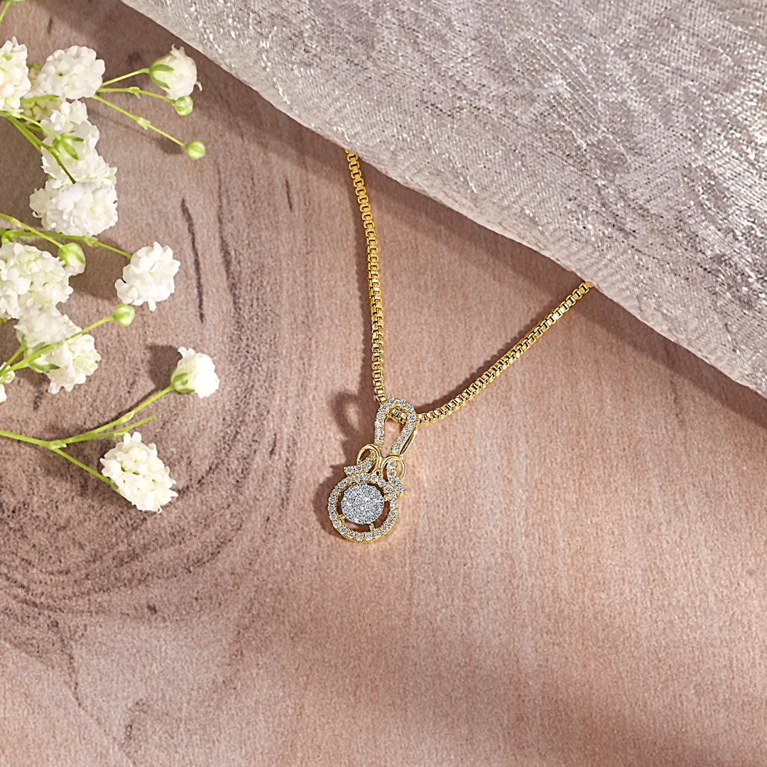 Classic Radiance Gold & Diamond Classic Pendant For Women