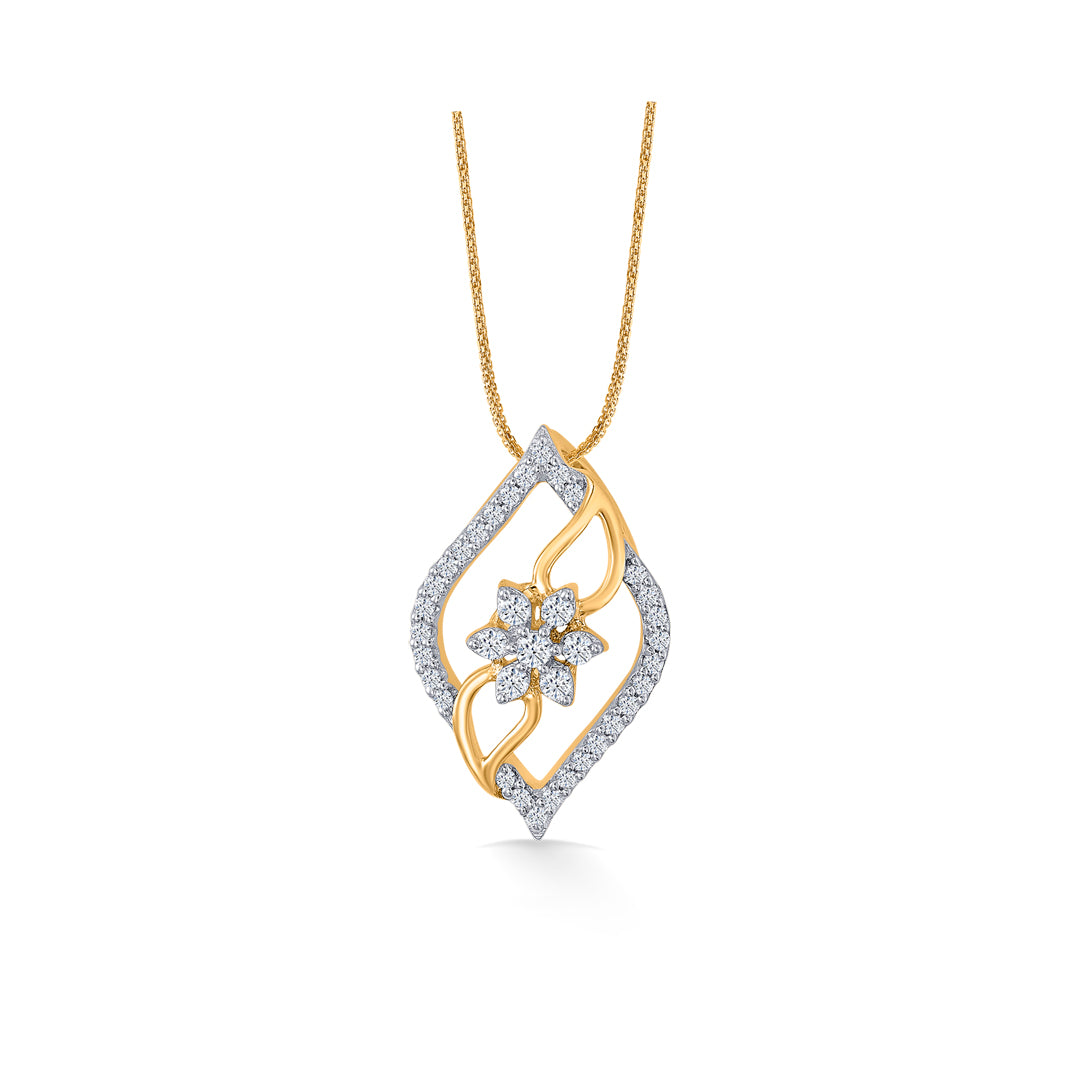waves of grace gold & diamond classic pendant