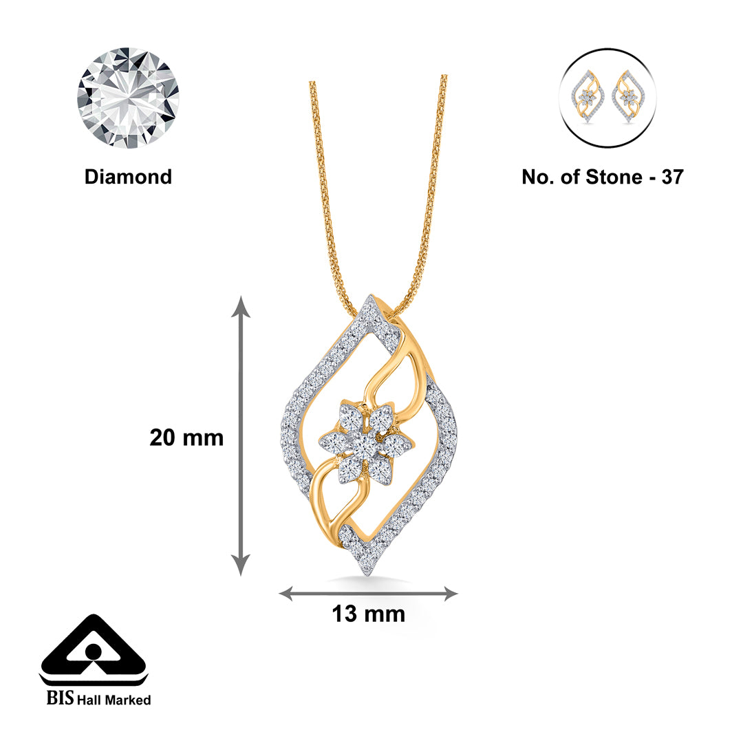 waves of grace gold & diamond classic pendant