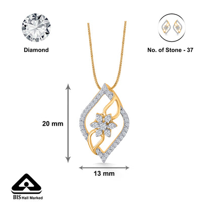 Waves of Grace Gold & Diamond Classic Pendant