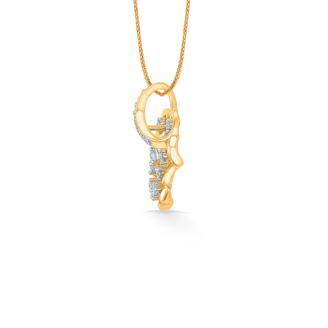 shella shine gold & diamond classic pendant