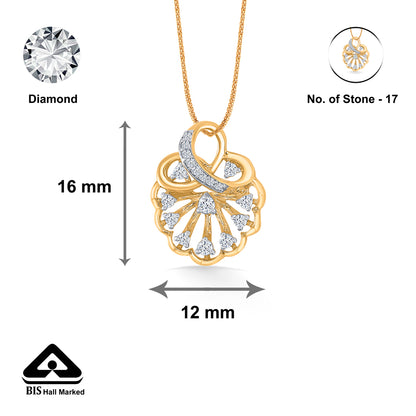 Shella Shine Gold & Diamond Classic Pendant