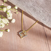 Geometric Glow Gold & Diamond Classic Pendant For Women