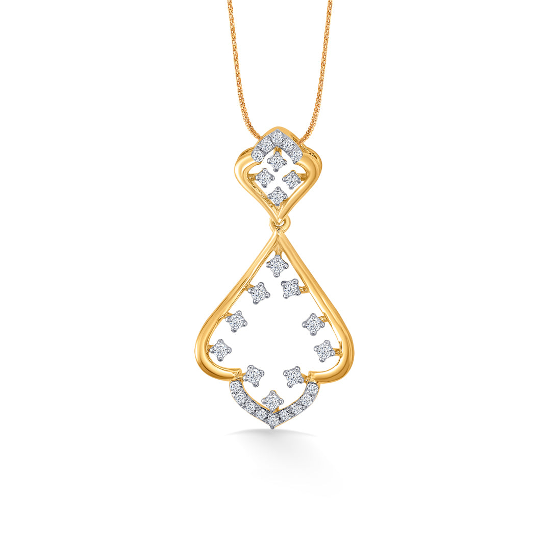 vortex gold & diamond classic pendant for women