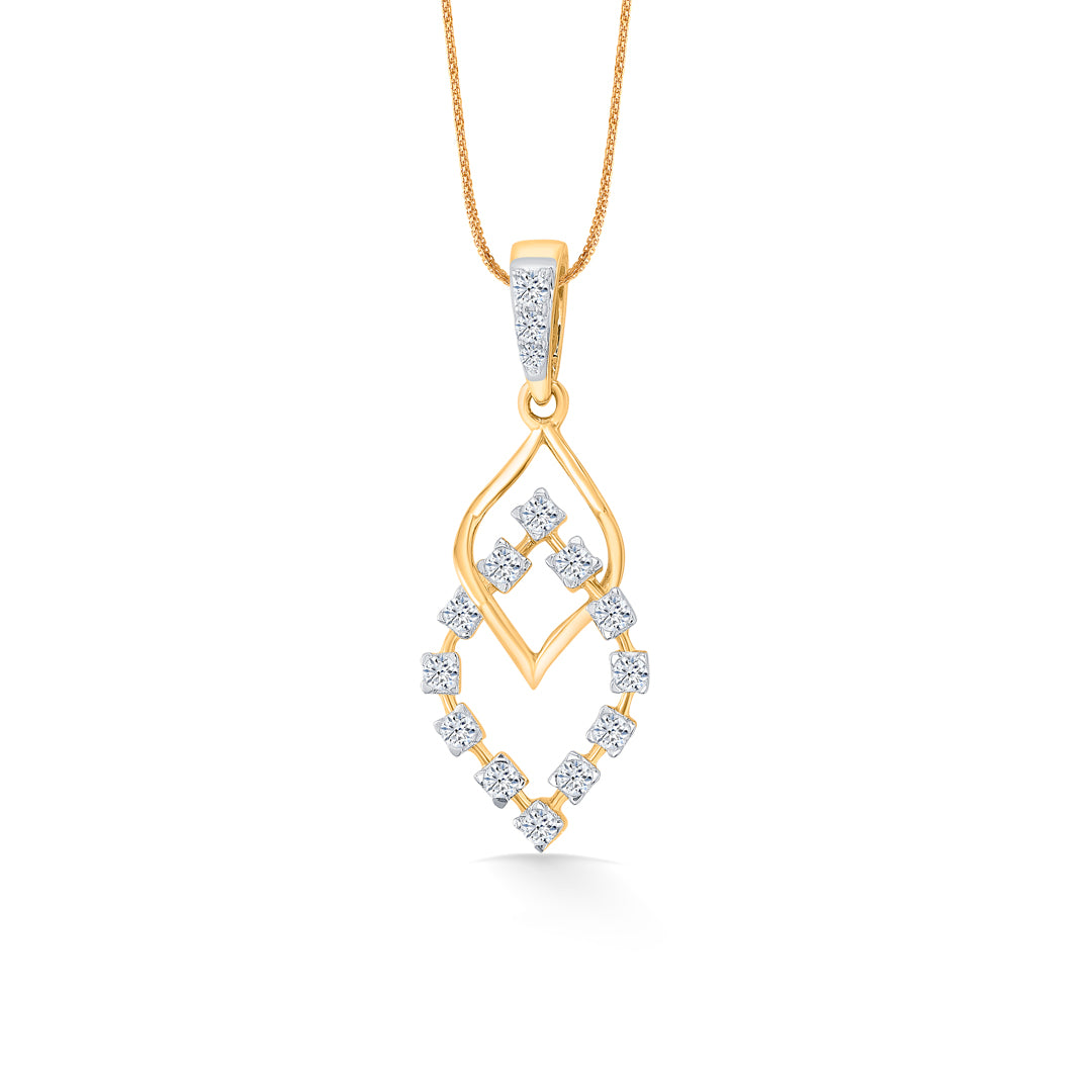 Seraphic Gold & Diamond Casual Pendant For Women
