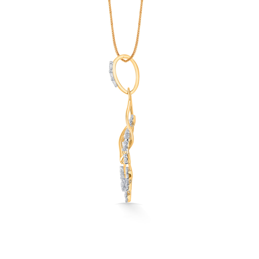seraphic gold & diamond casual pendant for women