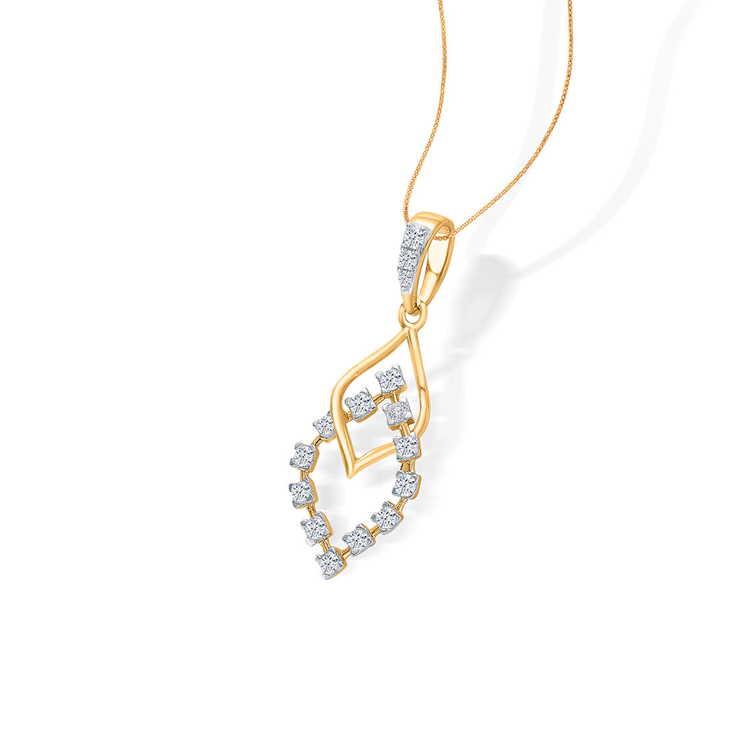 seraphic gold & diamond casual pendant for women