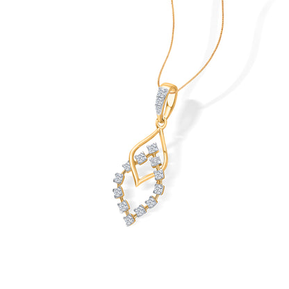 Seraphic Gold & Diamond Casual Pendant For Women