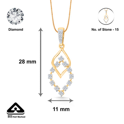 Seraphic Gold & Diamond Casual Pendant For Women
