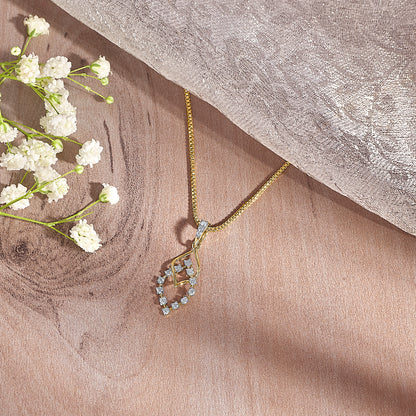 Seraphic Gold & Diamond Casual Pendant For Women
