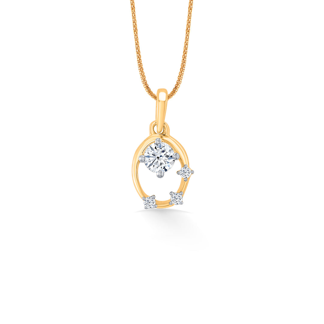 Amara Gold & Diamond Casual Pendant For Women