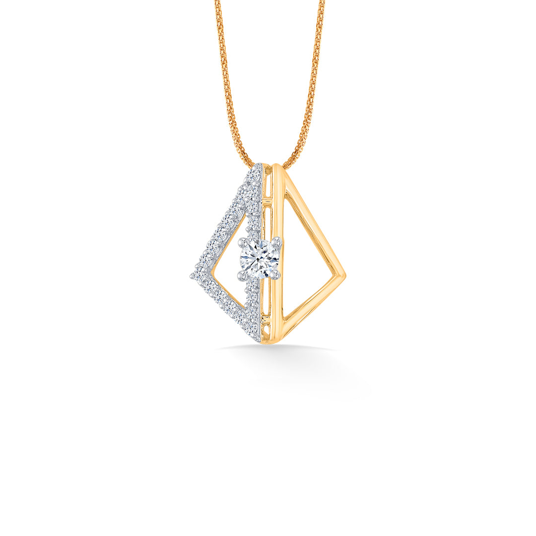 Gilded Frame Gold & Diamond Classic Pendant