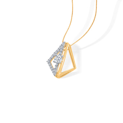 Gilded Frame Gold & Diamond Classic Pendant
