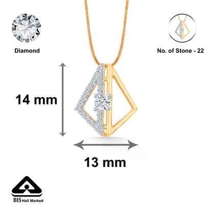 Gilded Frame Gold & Diamond Classic Pendant