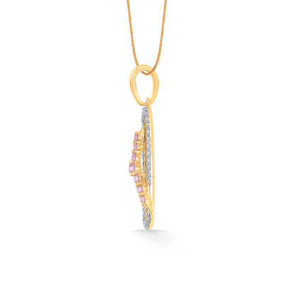 Opaline Drape Gold & Diamond Classic Pendant