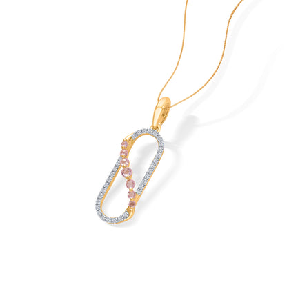 Opaline Drape Gold & Diamond Classic Pendant
